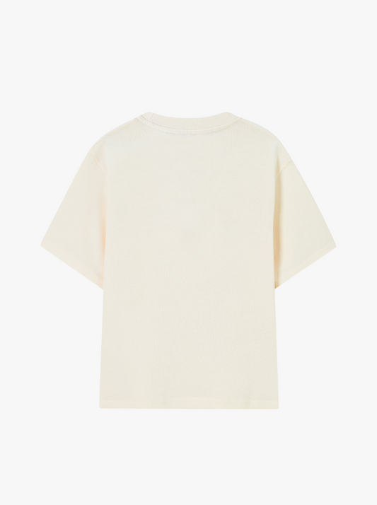 Born Unavailable Soft Boxy Tee - Cream