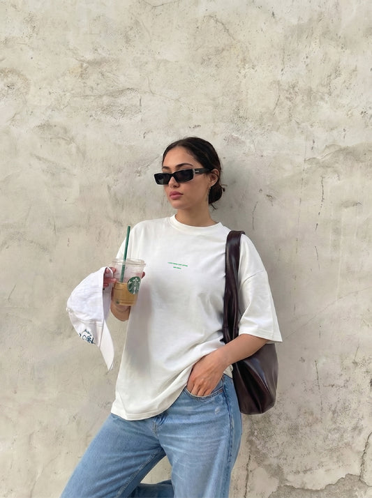 Can't Afford Soft Boxy Tee - White