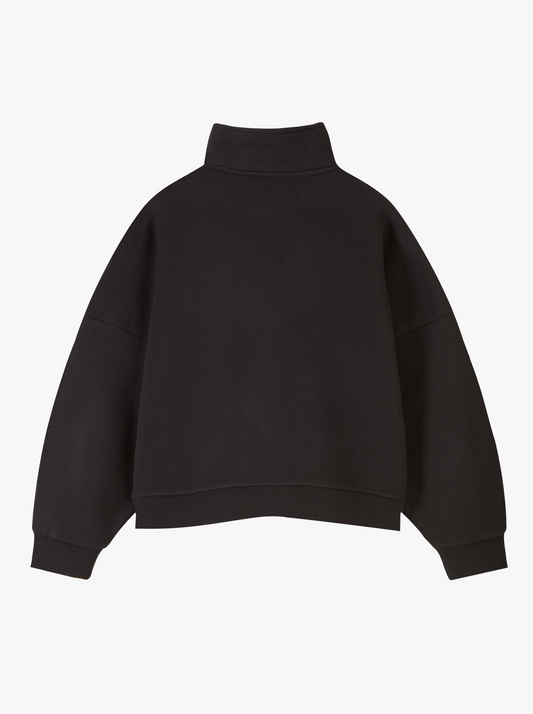 Main Character Zipped Sweatshirt - Black