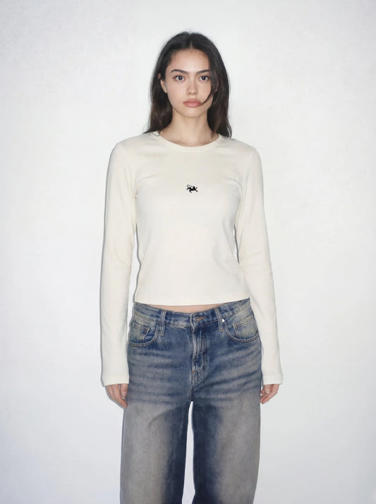 The Original Fitted Long Sleeves Tee - White