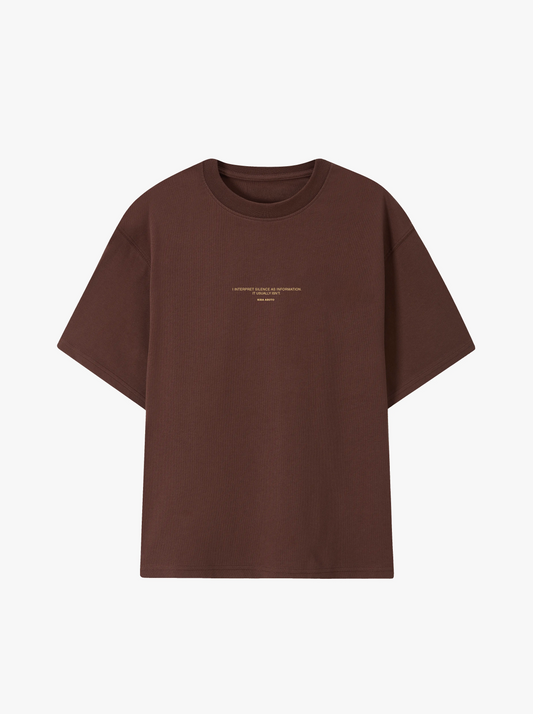 Silence Soft Boxy Tee - Brown
