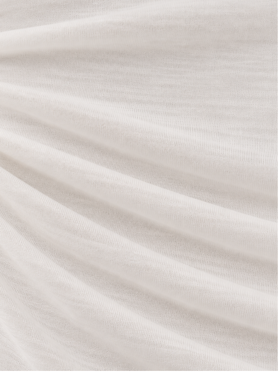 Long Sleeve Cotton Wrap Top - White